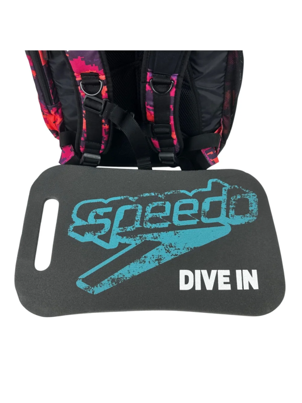 Speedo Teamster Backpack 25L Pink Digicam Colorful Waterproof Wet Compartment